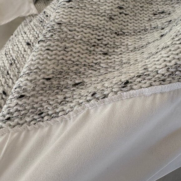 Croft & Barrow Gray Marled Sweater XXL Layered Look Chiffon Hem - Picture 4 of 8